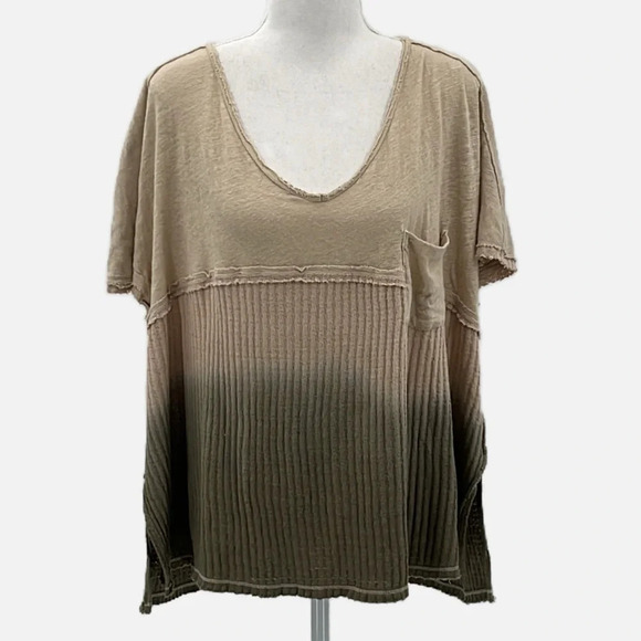 We The Free/Free People Sun Dial Tee in Sand Combo - NWOT - Size Medium. - Picture 3 of 8